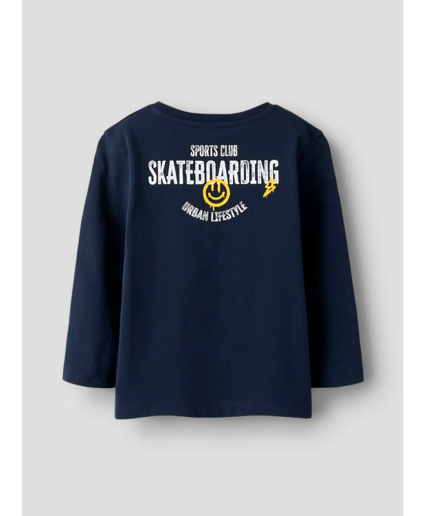 Name It langærmet T-shirt i navy til drenge