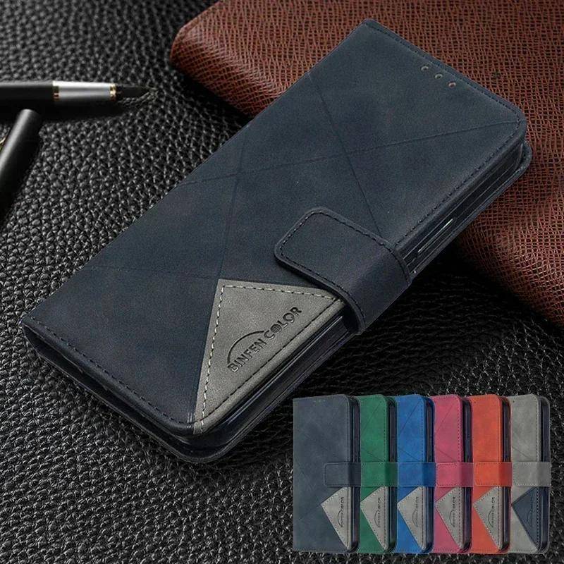 Lyxigt Läder Telefonfodral för Motorola MOTO G85 G84 5G G54 Power G34 G04 G14 G24 4G MotoG85 Fodral Magnetisk Plånbok Flip-skydd