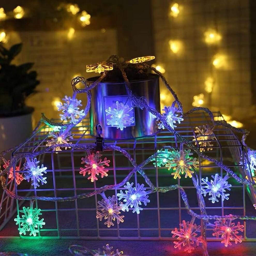 Cyber Monday-erbjudanden 2024: Viflosae 4,5M 30LED-ljusslingor med snöflingor, vintersagoland och julgransdekorationer