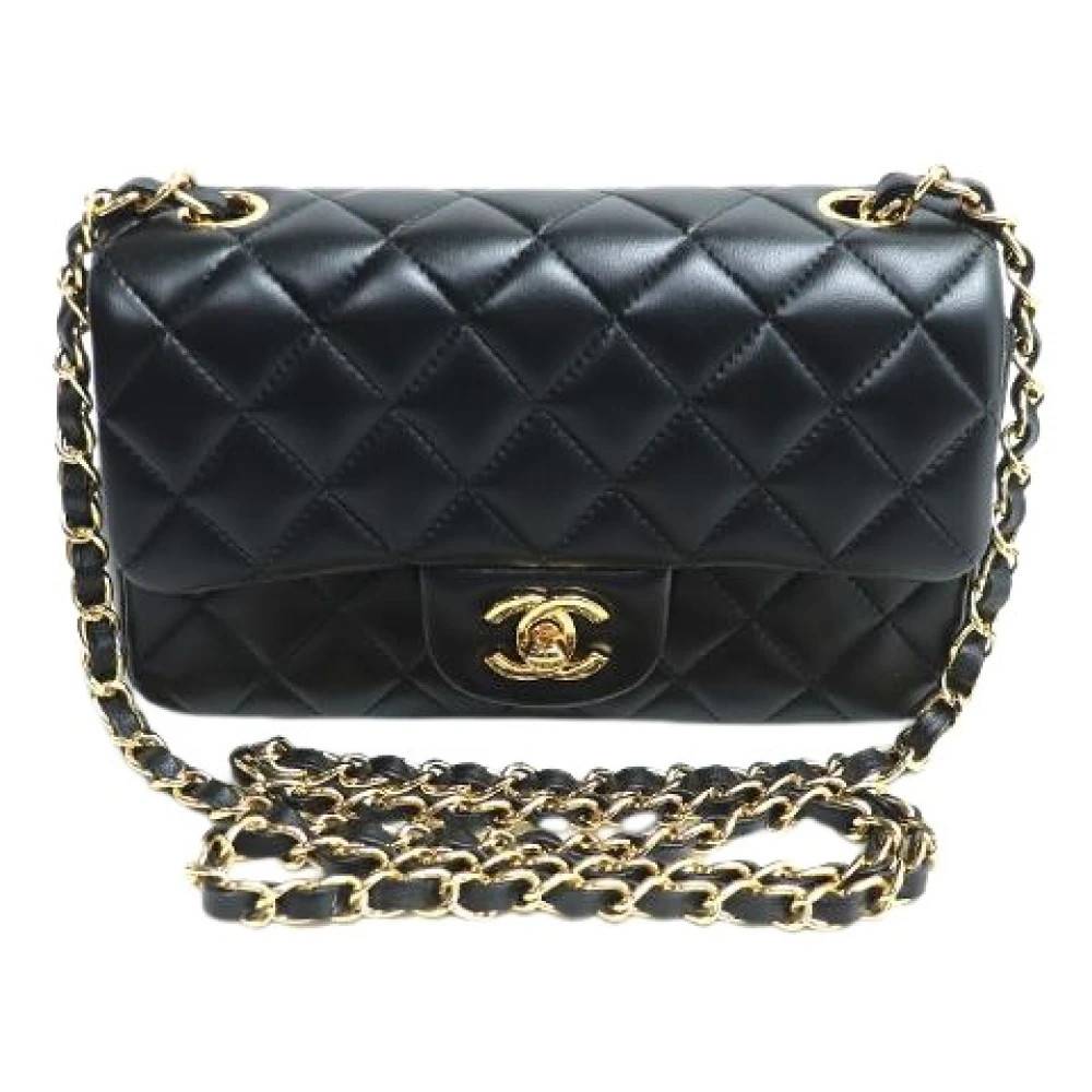 Chanel Vintage Pre-owned Læder Skuldertaske - Vintage - Dame - Sort - ONE SIZE - Uld
