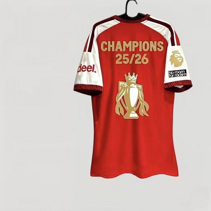 Arsenal 2023-24 Home Premier League Champion Soccer Jersey Fan Edition Saka Degaard