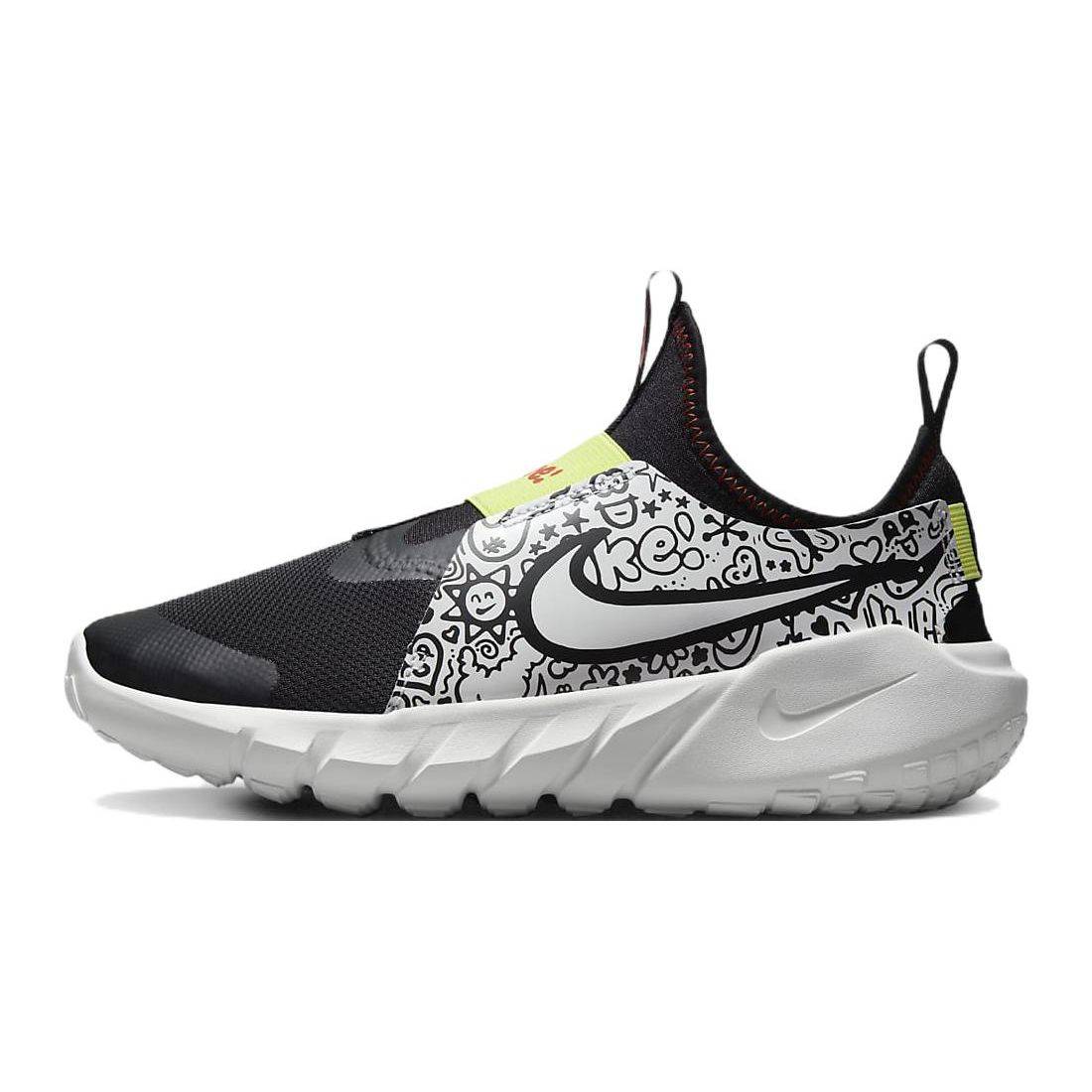 Nike Flex Runner 2 JP GS Doodles Barn Sneakers Svart Picante-Röd Ljus-Citron-Twist DV8253-001 40