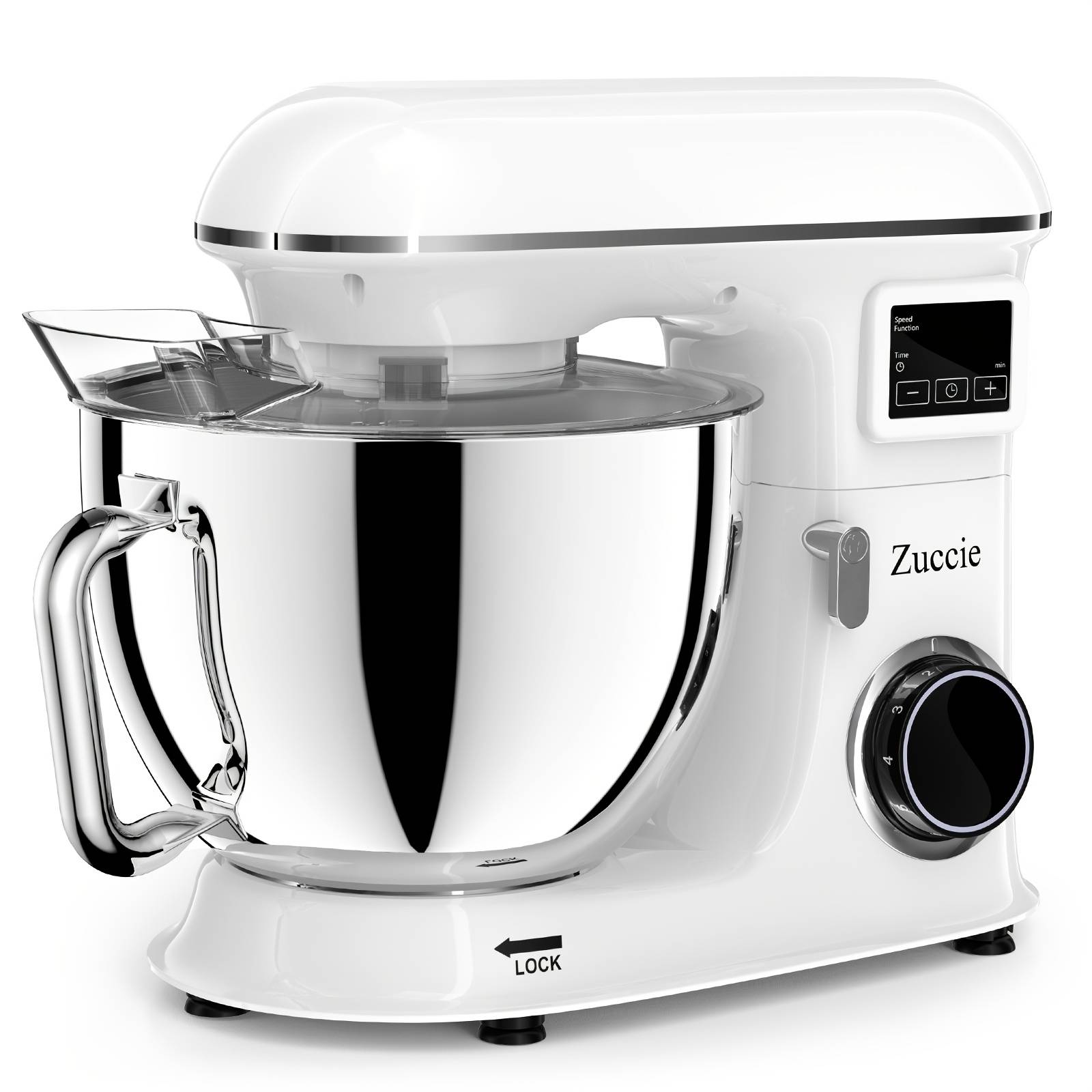 8l Stand Mixer 2000w Kitchen Dough Mixers Led Touch Screen Timing Function 10 Speed Electric Household Mixers With Bowl, Dough Hook, Whisk And Beater For Baking, Cake, Pizza And Most Home Cooks
