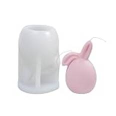 OUXUNDAI Ljusformar påskhare ljus silikonform gör-det-själv kanin aromaterapi ljus gips diffusor sten silikon form-ansiktsfri mental öra kanin Sx-Lz-301