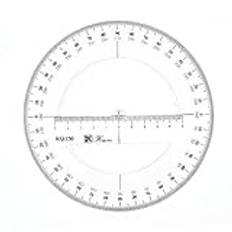 2 st hel rund gradskiva, 360 graders plast mätverktyg matematik organisk halvcirkel gradskiva ritningsmall design verktygslinjal, 10 cm