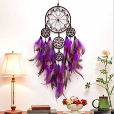 1 st drömfångare väggbonad, sovrum hem dörrfönster ornament, rum butik vandrarhem tillbehör, födelsedagspresent - Multifärgad (Tribal Mark Black,Färg på stamtryck,Tribal Mark Purple,Stammärke brunt,Stammärke Blå,Stammärke Grönt)