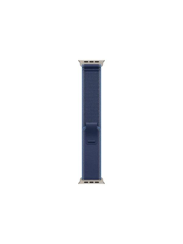 Apple 49mm Blue/Bright Blue Trail Loop - S/M - Natural Titanium Finish