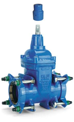 AVK 110 mm ventil med Supa Plus™ trækfaste koblingsender til PE- og PVC, PN16