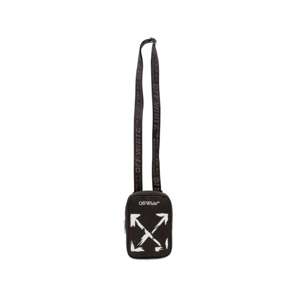 Off White Arrow Paint Crossbody - - Tasker - unisex - Sort - ONE SIZE - Arrow Paint Crossbody