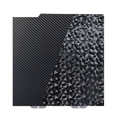 IdeaFormer Double Sided Textured PEO PET Sheet 184 x 184 mm för bambulab, Diamond PEO kolfiber PET tryckplatta fjäder stål trycksäng för Bambu Lab A1 Mini 3D-skrivare