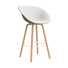 Normann Copenhagen Mat Bar Armchair karmstol framsideklädd 75 cm Hallingdal 110-seaweed-beech-cream steel