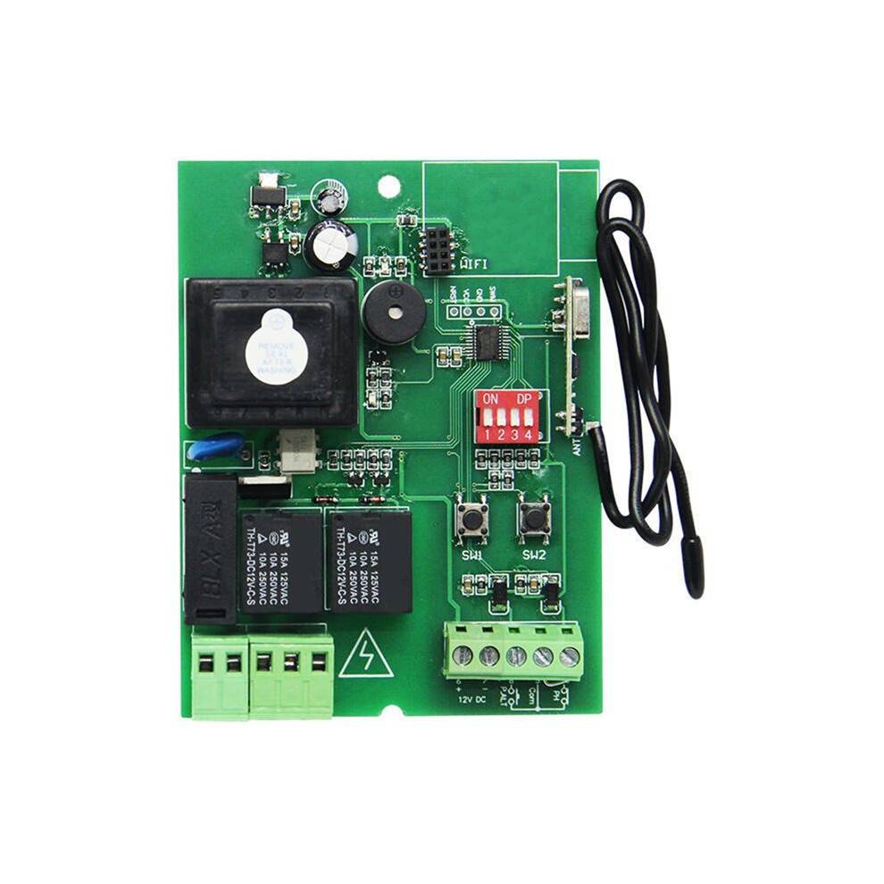 AC220V Roller Shutter Control Board Tubular Motor Receiver +5xRemote Control for Garage Roller Shutter Gate Opener