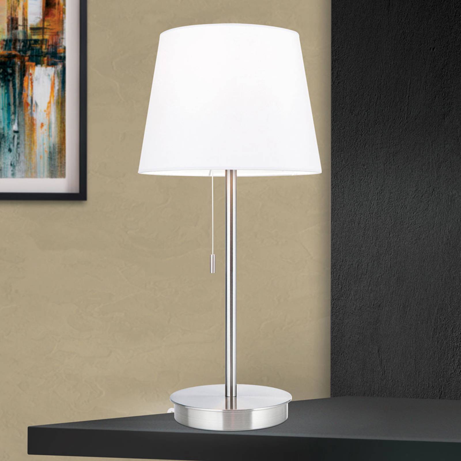 ORION Bordslampa Ludwig, Aluminium / grå / zink, Vardagsrum / matsal, Metall, Modern, Bordslampa