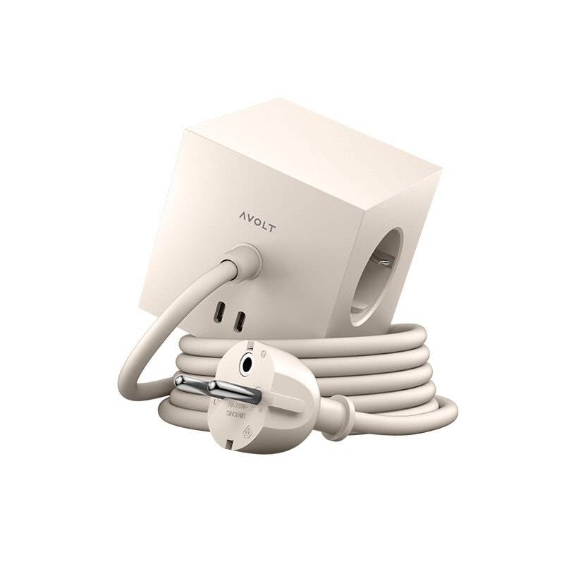 Avolt Square 1 grenuttag 30W Dual USB-C & Magnetic base 3m Nomad Sand