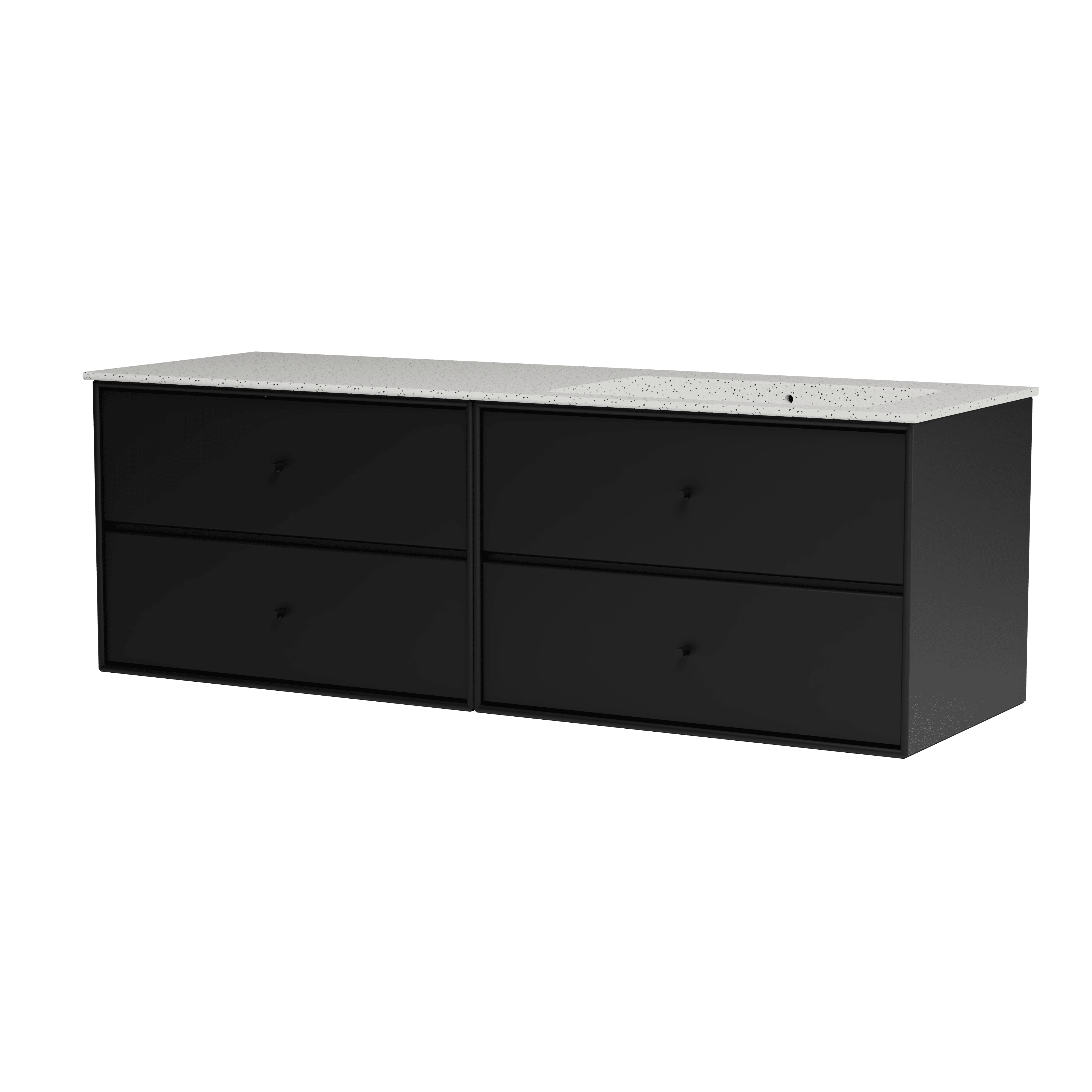 Montana Basin SU2402 – badmodul med vask, 141 cm Black - Jacobsen Plus