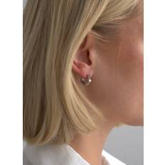 Silver Waterproof Angle Hoop Earrings - ONESIZE