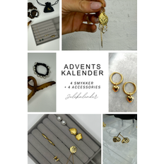 Andcopenhagen - Advents kalender - 4 smykker + 4 accessories - Julekalender - 18 karat guldbelagt