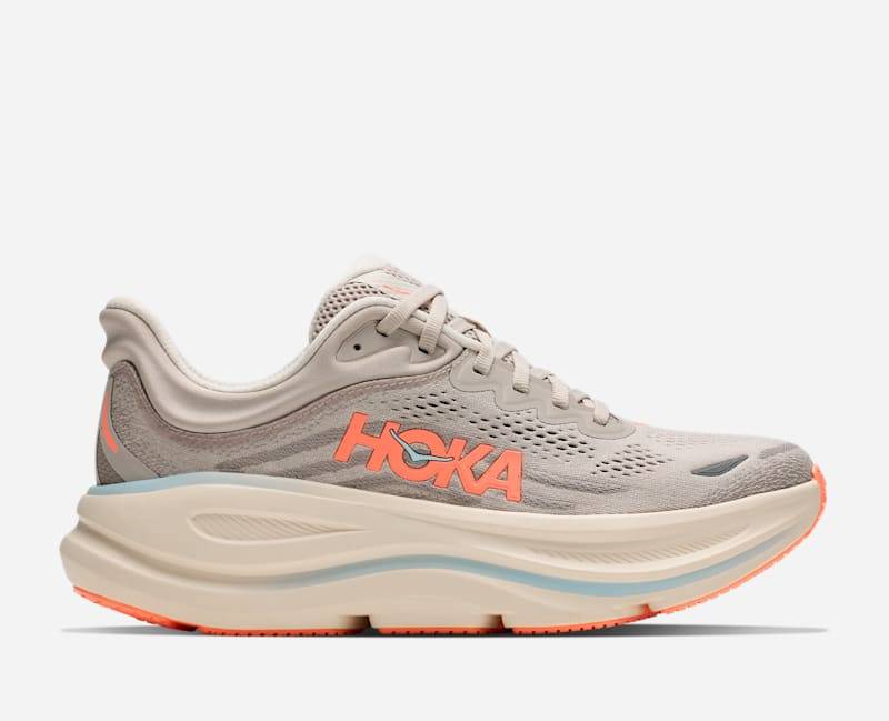 HOKA Bondi 9 Schuhe für Damen in River Rock Grey/Mineral Ore Größe 39 1/3 | Straße