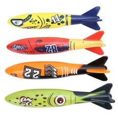 4 stk. dykker-torpedo legetøj undervands torpedo raket legetøj