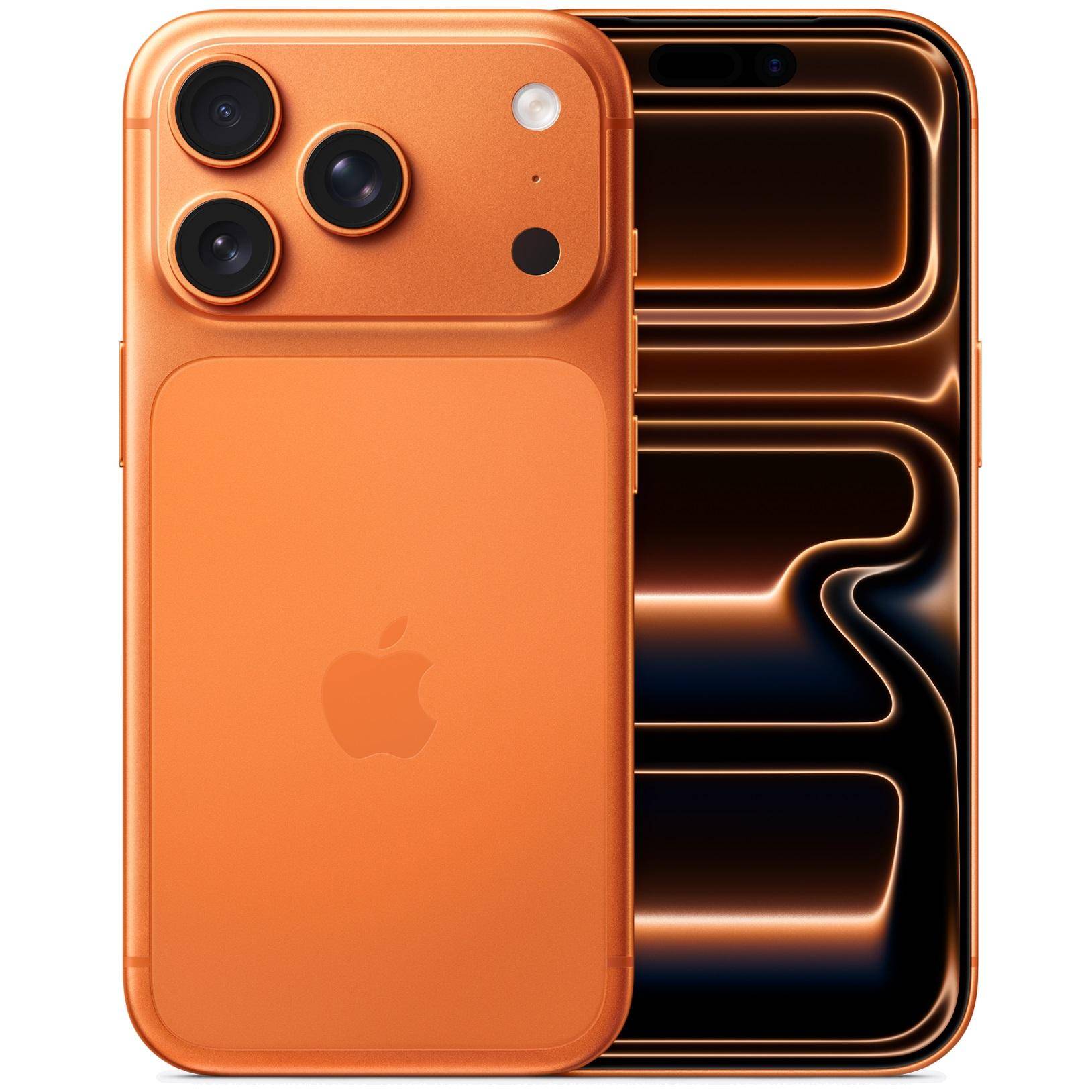 iPhone 17 Pro - 5G smartphone - dual-SIM / Internal Memory 256 GB - OLED display - 6.3" - 2622 x 1206 pixels (120 Hz) - 3x rear cameras 48 MP, 48 MP, 48 MP - front camera 18 Megapixel - cosmic orang