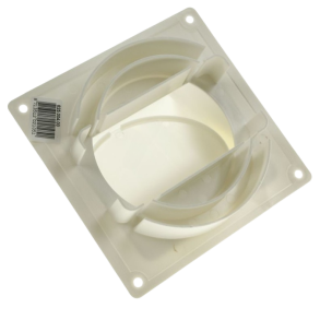 Ventilations klapventil 125 mm hvid