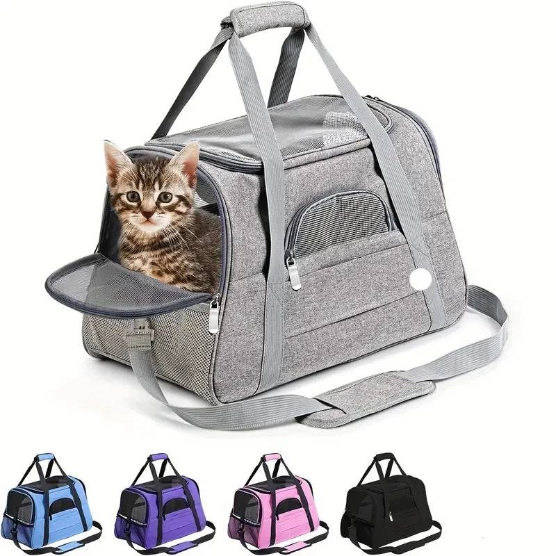 Soft-Sided Pet Carrier for Large & Medium Cats and Dogs - Grey / M (M)