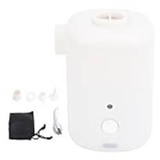 Elektrisk Inflatorpump, Snabbfyllning Av Luftpump med 3000 MAh-batteri, USB-laddningsbar, för Uppblåsbar Båt, Simningsring, Lätt Design, Utomhusbruk, Mångsidig Anslutning (BLACK) (WHITE)