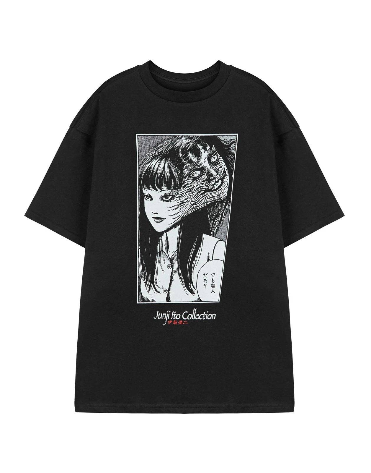 Junji Ito Black Tomie Kortärmad 100% Bomull T-shirt Herr T-shirts Topp Unisex cm