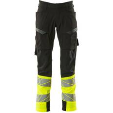 MASCOT® Bukser med lårlommer Sort/Hi-Vis Gul 19379-510-0917 90C62