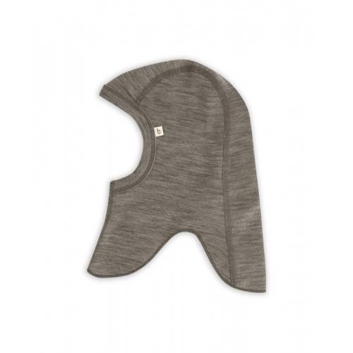 Elefanthue I 100% Økologisk Merino Uld Til Baby Og Børn, Tyk Kvalitet - 2 Lag Stof 98/104 Light Brown Melange