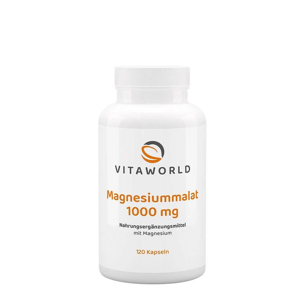 Vitaworld - Magnesiummalat 1000 mg, 120 kapsler