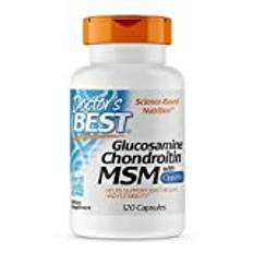 Doctor's Best, Glucosamin-Chondroitin MSM, mit OptiMSM, 120 Kapseln, Laborgeprüft, Sojafrei, Glutenfrei, Ohne Gentechnik