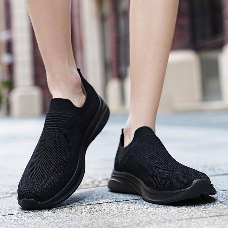 Herrsneakers Casual Mode Nytt Par Lätta och Andningsbara Promenad Sport Herr- och Damskor Lättskor Tenis Promenadskor cm black