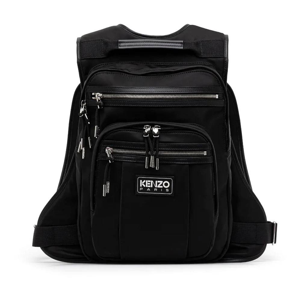 Kenzo Sort rygsæk med flere rum - Tasker - Herre - Sort - ONE SIZE - Uld