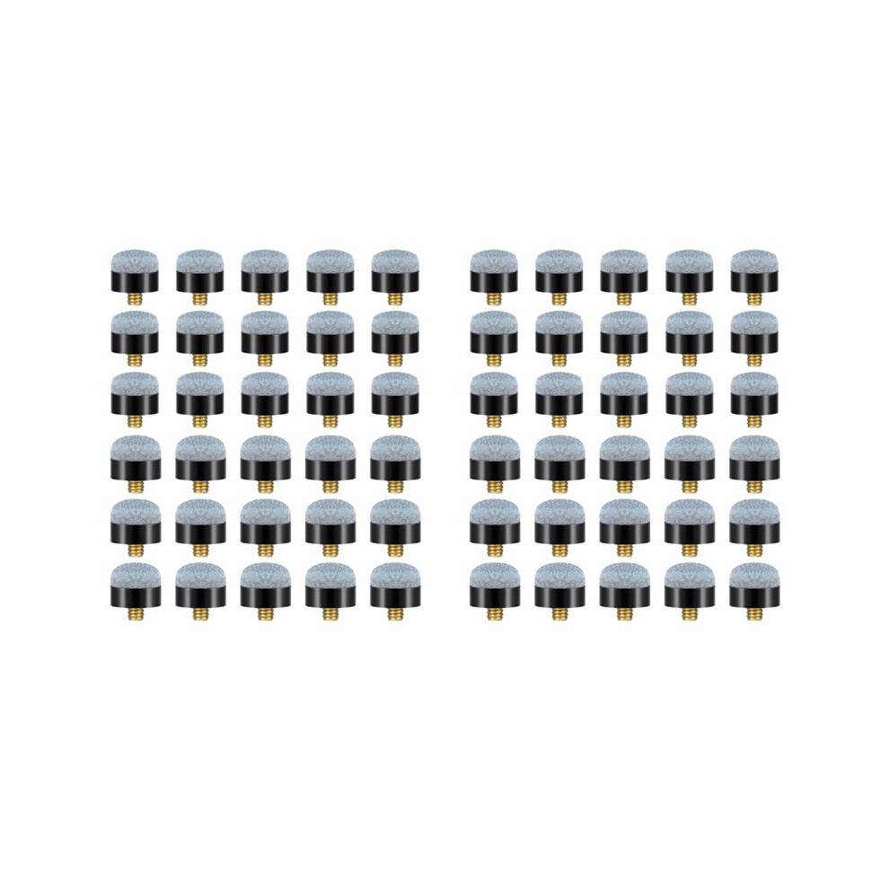 60Pcs Pieces 12 Mm/13 mm Billiard Pool Cue Stick Tips Screw Tips Ferrules Replacement Billard Pool Accessories