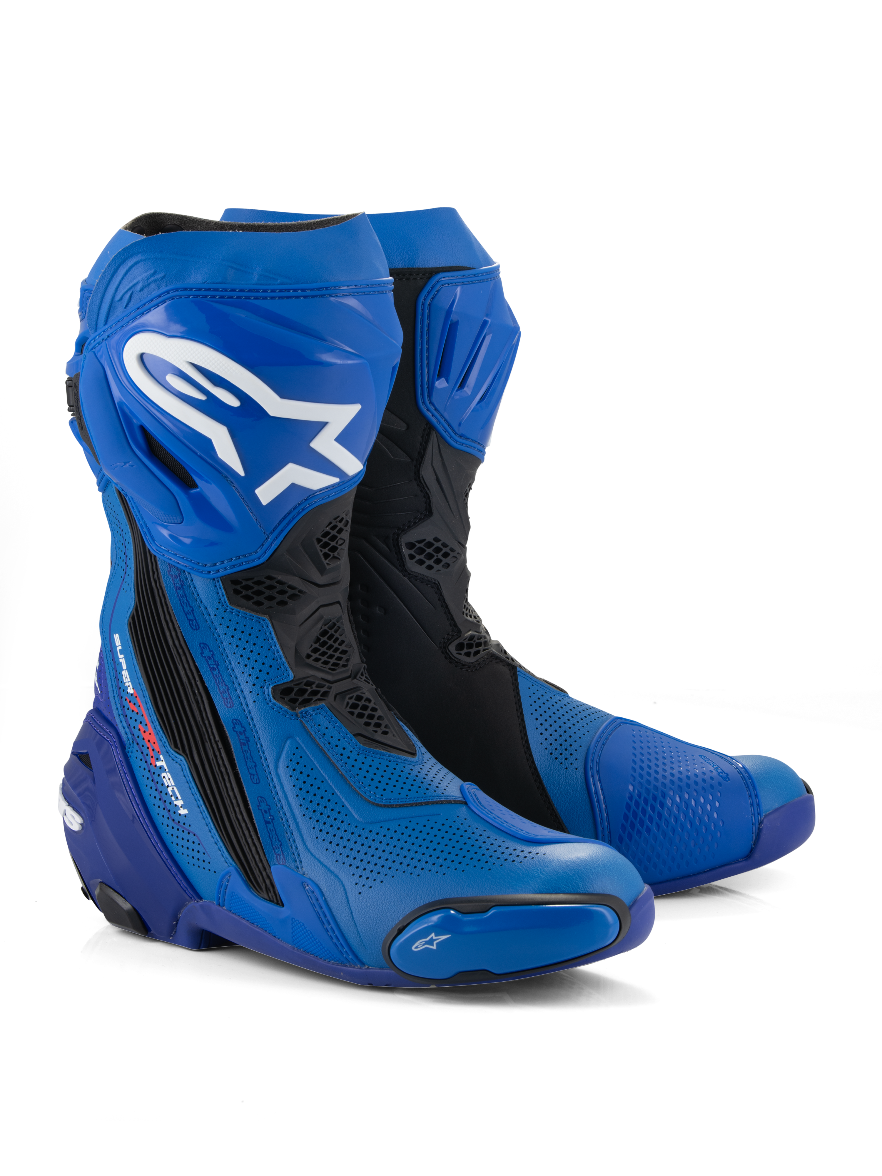 MC-Støvler Alpinestars Supertech R Vented Blå/Sort46 - Sort - 46