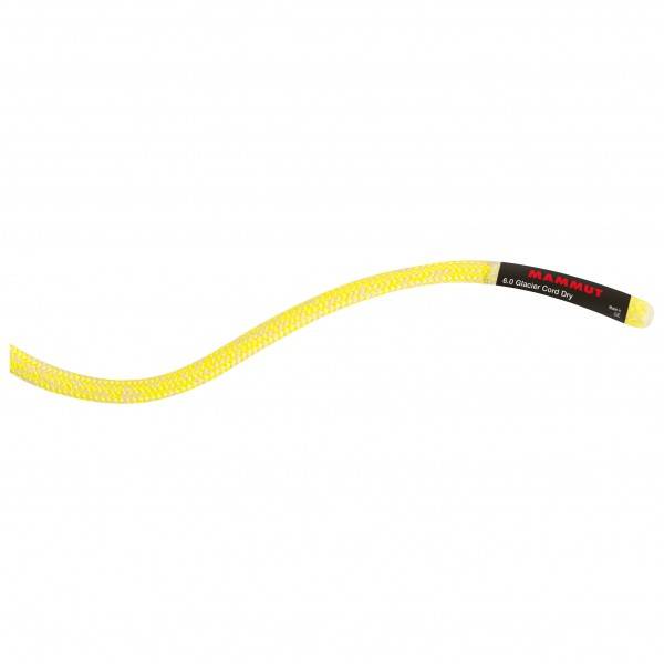 Mammut 6.0 Glacier Cord Dry Statiskt rep Storlek 30 m Färg vit/gul