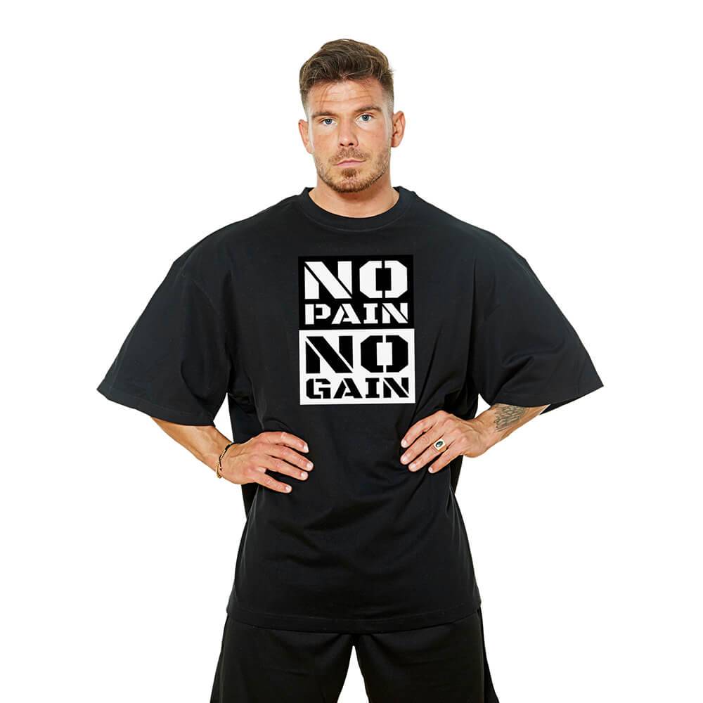 Loaded Wear No Pain No Gain OVERSIZE Tee - Black