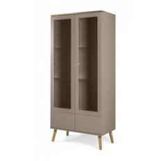 DOT Vitrine Skab Eg/Taupe