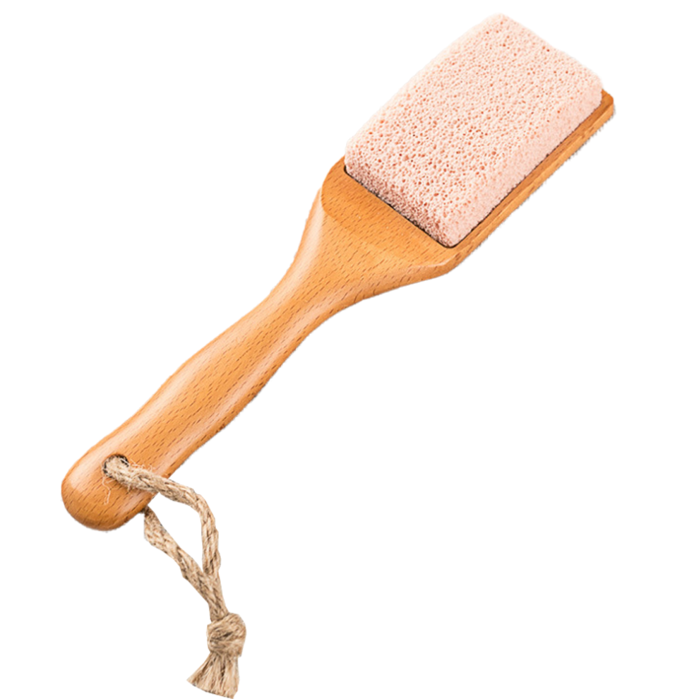 Exfoliator Pedicure Companion, værktøj til fjernelse af døde hudceller med naturlig keramik og bøgetræ, genopliver føddernes albue-skrubber,
