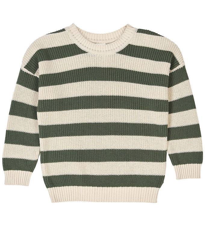 Müsli Bluse - Strik - Stripe - Oak - Müsli - 4 år (104) - Bluse