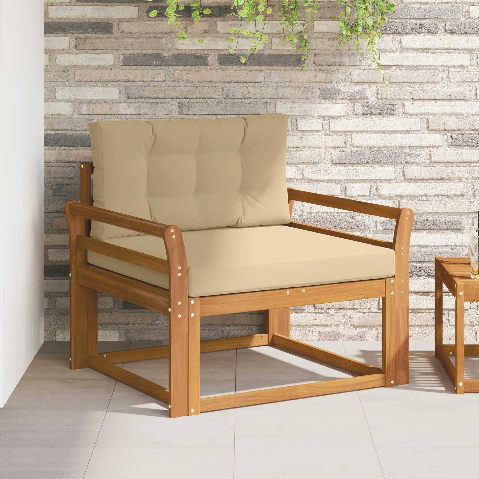 Udendørs Mellem Sofa - Naturlig og beige / Kurvet