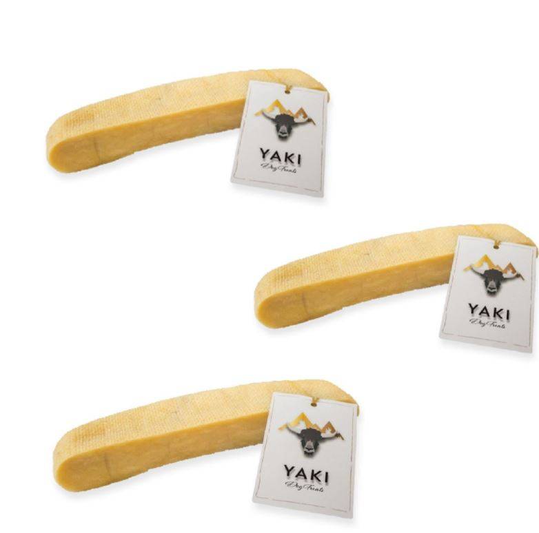 Yaki - 3 x Oste tyggeben fra yak oksemælk 250g XXL - Prismatch
