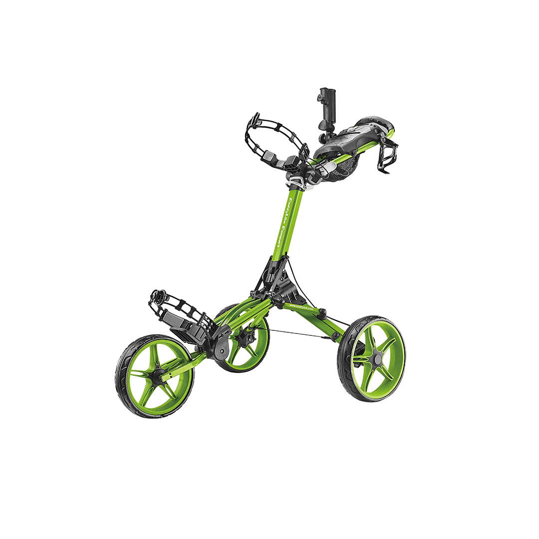 CaddyTek CaddyLite Compact - Golfvogn med 3 hjul - Lime Green