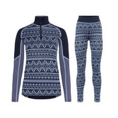 Kari Traa Malia Half-Zip Skiundertøj Sæt Dame - Royal, XXL / XS