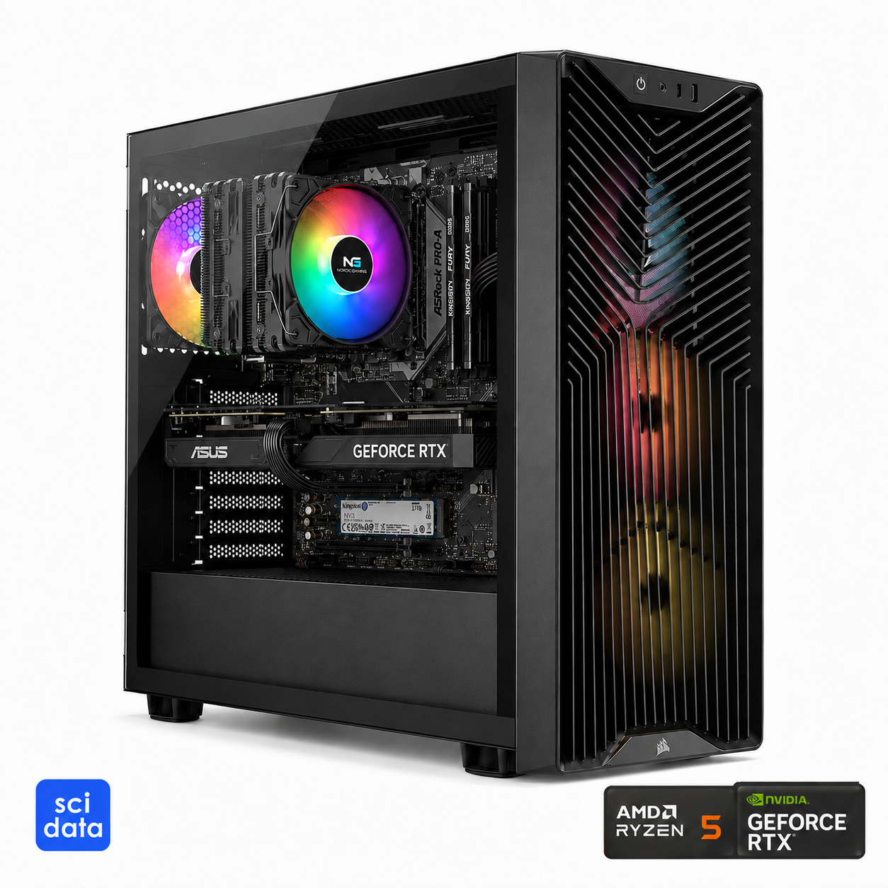 SCI Gamer PC R5 9600X/16/1000/RTX5060TI.