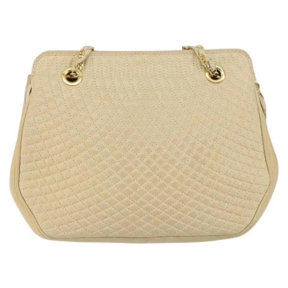 Bally Pre-owned Pre-owned Vintage Kæde Skuldertaske - Vintage - unisex - Beige - ONE SIZE - Uld