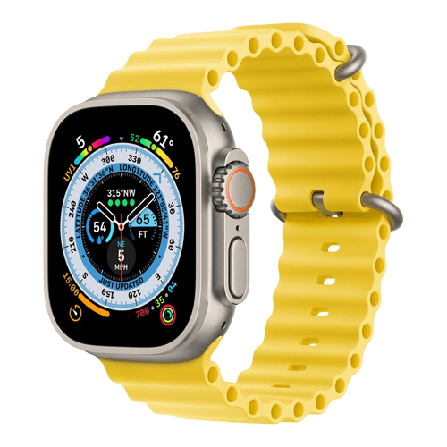 Apple Watch Ultra 4G - Titanium/Ocean band 49mm / Utmärkt skick / Titanium Gul