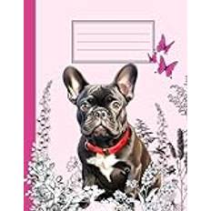 'Lola' the french bulldog pink paperback a4 lined paper notebook