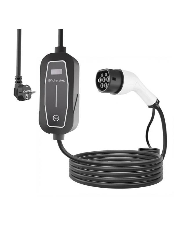Gembird Mobil ladekabel Schuko Type 2 16A 1-faset (3.7 KW) - 5 meter